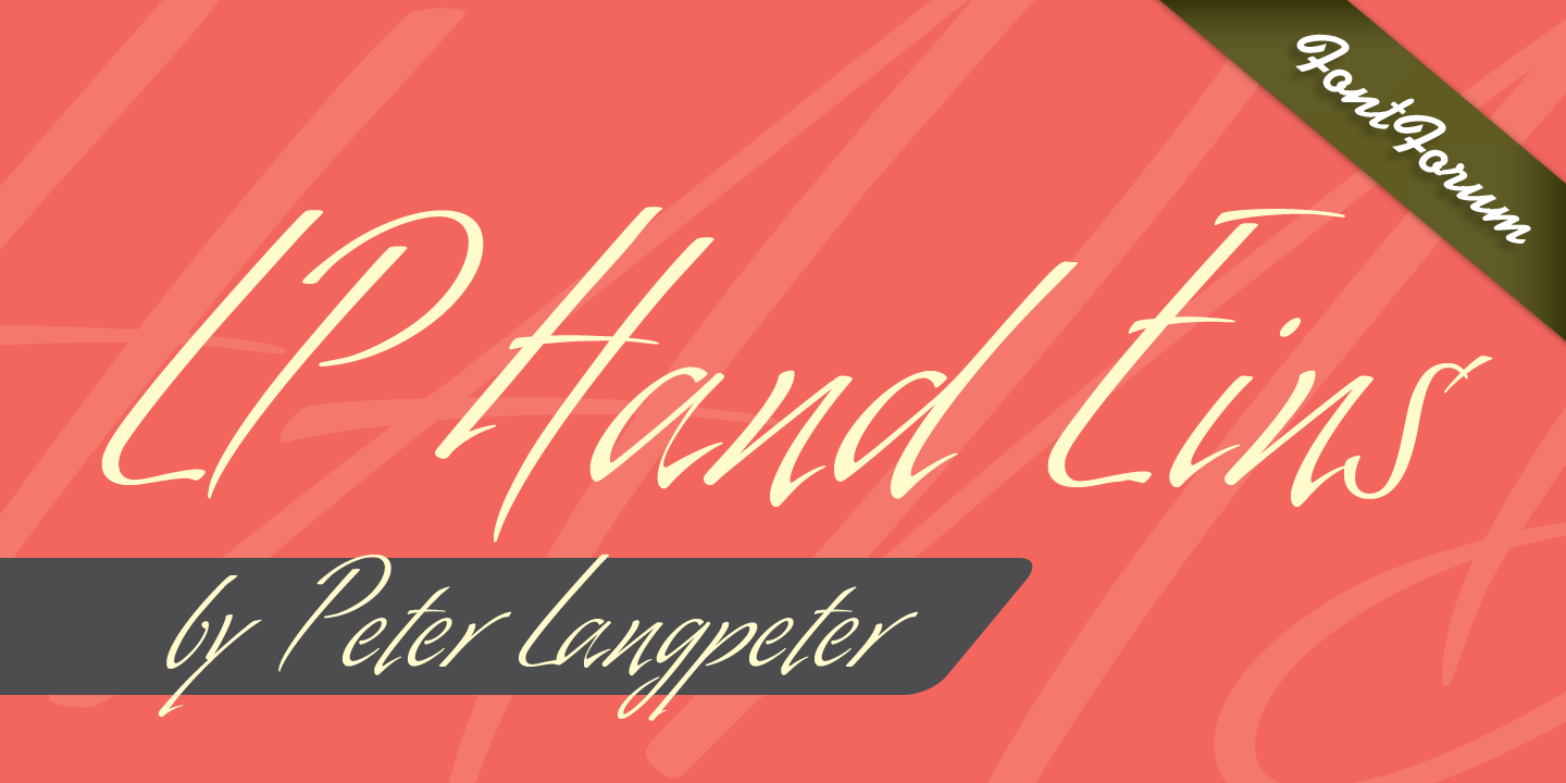 Beispiel einer LP Hand Eins Regular-Schriftart